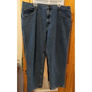 Mens LL Bean Pants 46x32 L Medium Blue Jeans Pants Regular Buzz Off Repellent